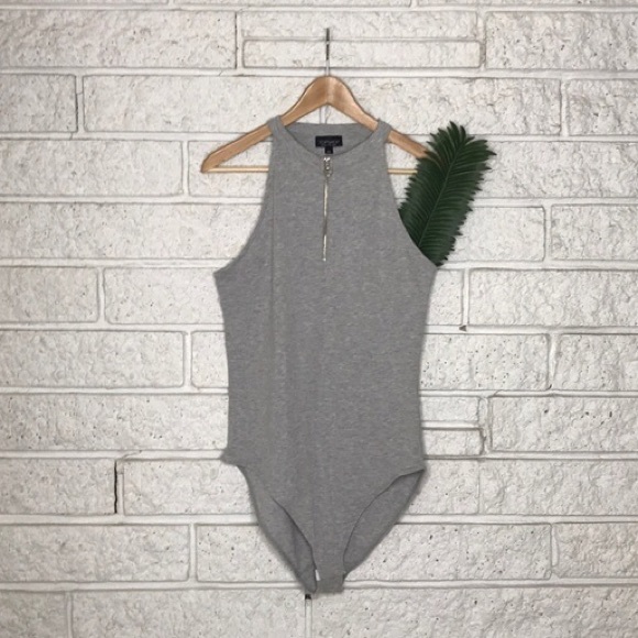 Topshop Tops - Brand New Grey Topshop Bodysuit